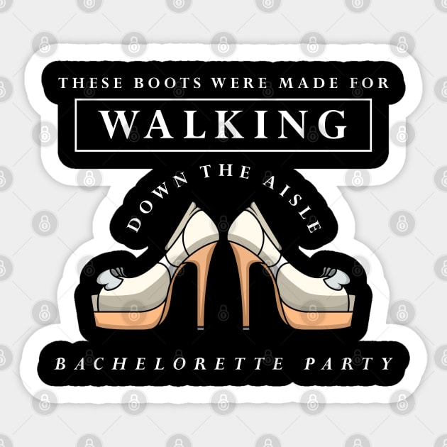 Bachelorette Party with Boots Sticker by Markus Schnabel